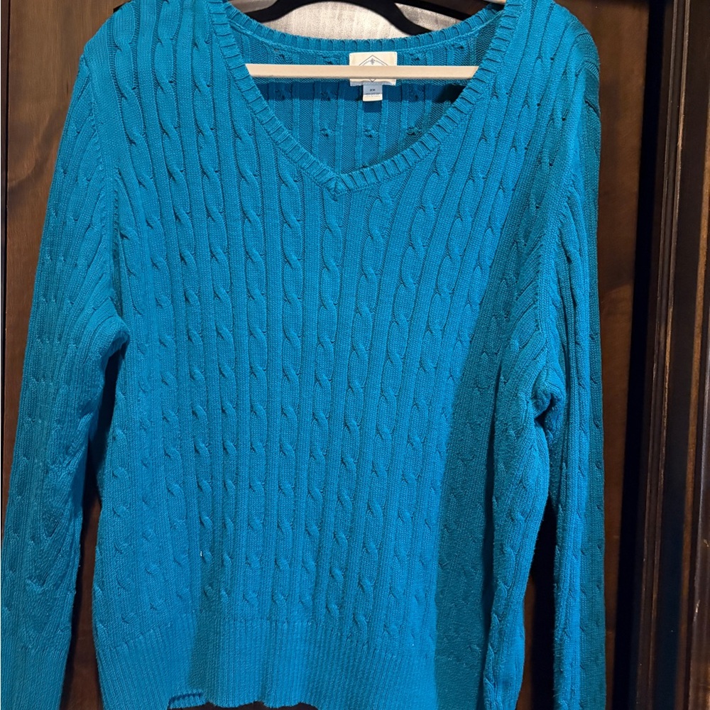 St. John's Bay Teal V-Neck Sweater